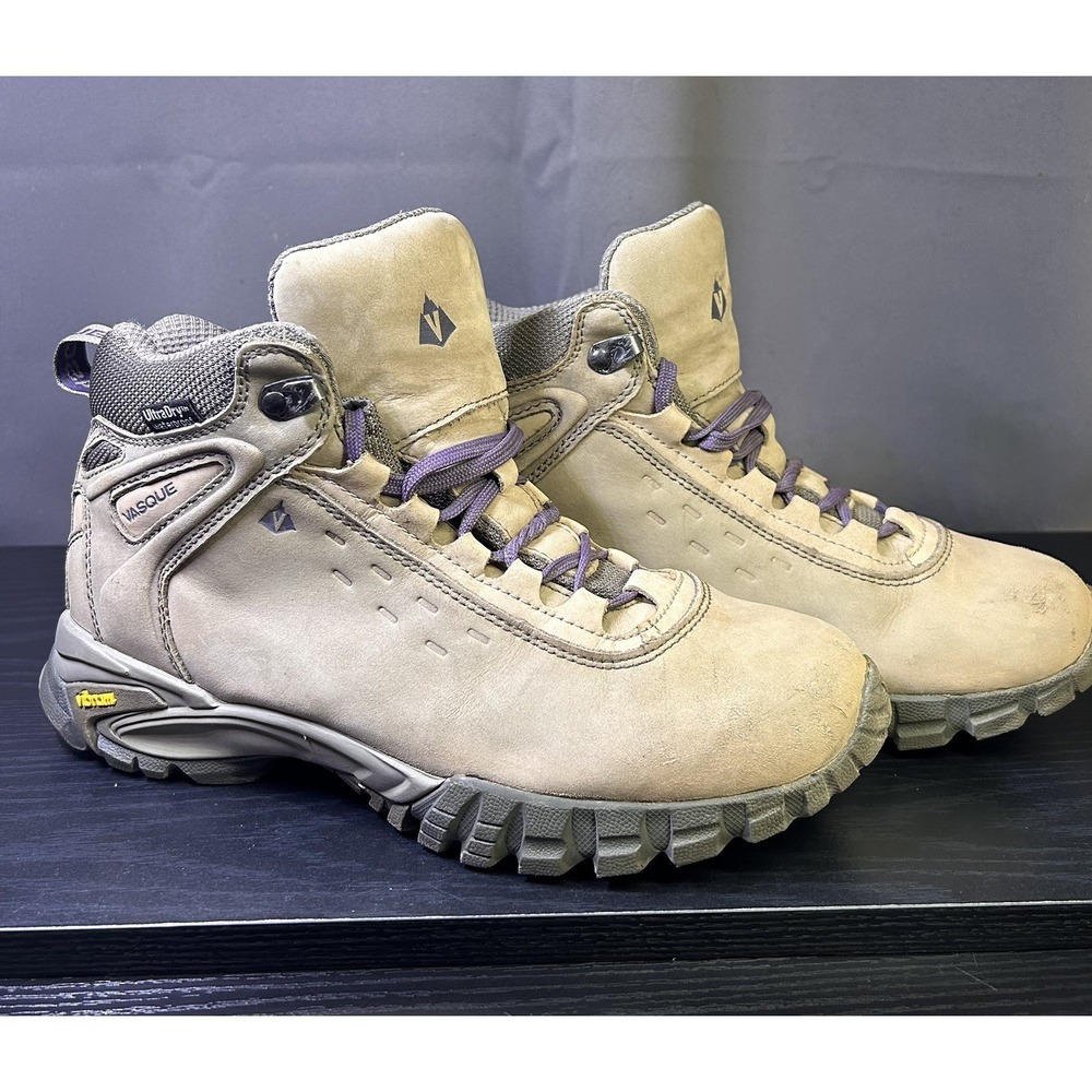 Vasque Talus UltraDry Mid Hiking Boot Women 9M Brown Leather Vibram Soles 7419M - Picture 1 of 11
